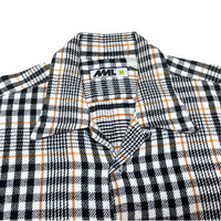 (DESIGNERS) 2000'S～ MORE ABOUT LESS PLAID PATTERN LOOP COLLAR SHORT SLEEVE BOX HEAVY FLANNEL SHIRT