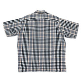 (DESIGNERS) 2000'S～ MORE ABOUT LESS PLAID PATTERN LOOP COLLAR SHORT SLEEVE BOX HEAVY FLANNEL SHIRT