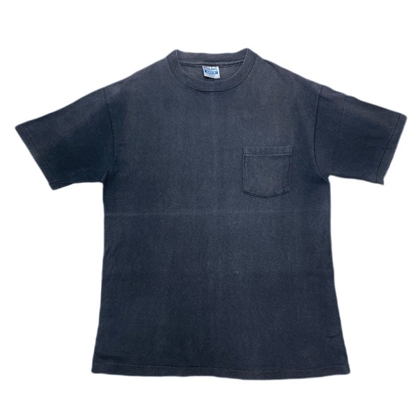 (T-SHIRT) 1980'S～ MADE IN USA HANES BEEFY HARD FADED T-SHIRT WITH POCKET
