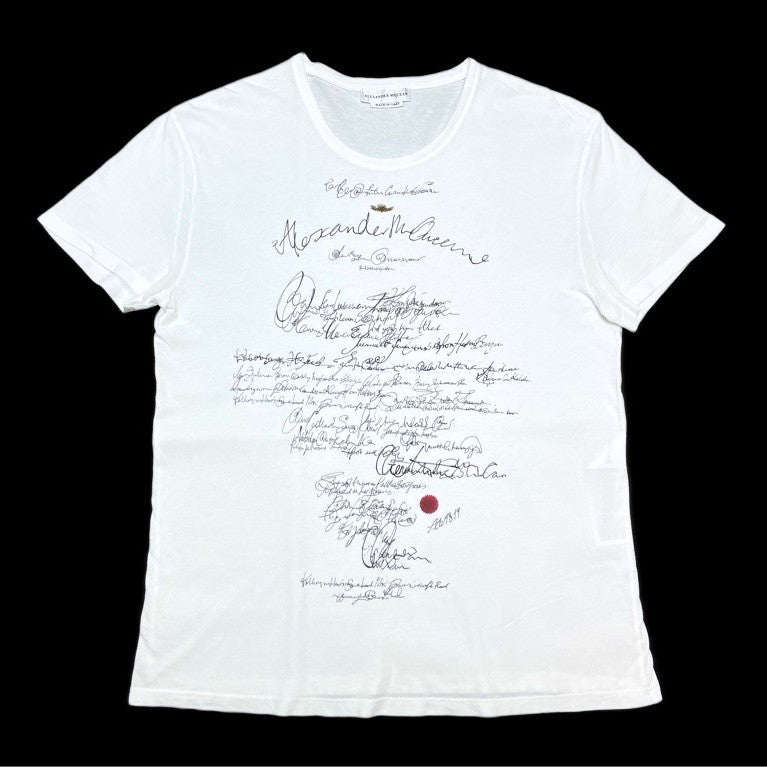 alexander mcqueen 柄入りTシャツ Alexander McQueen, Blue T-shirt with skull. - Unique