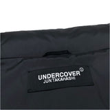 (designers) 2024 UNDER COVER SLEEVE DISTRESSED LEATHER PANELED DOWN JACKET