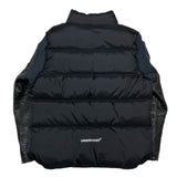 (designers) 2024 UNDER COVER SLEEVE DISTRESSED LEATHER PANELED DOWN JACKET