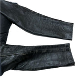 (designers) 2024 UNDER COVER SLEEVE DISTRESSED LEATHER PANELED DOWN JACKET