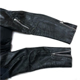 (designers) 2024 UNDER COVER SLEEVE DISTRESSED LEATHER PANELED DOWN JACKET