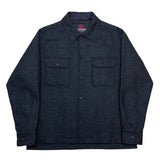 (designers) NEW MADE IN ENGLAND INVERTERE HOUNDSTOOTH PATTERN WOOL CPO SHIRT