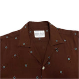 (vintage) 1960'S～ DONEGAL modern classics POLKA DOT X POLKA DOT PATTERN RAYON LOOP COLLAR BOX SHIRT