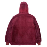 (vintage) 1960'S～ UNKNOWN ACRYLIC BOA X NYLON REVERSIBLE ZIP UP HOODIE AS IS