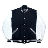 (vintage) 2000'S～ MADE IN USA GAME SLEEVE LEATHER PLAIN VARSITY JACKET