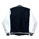 (vintage) 2000'S～ MADE IN USA GAME SLEEVE LEATHER PLAIN VARSITY JACKET