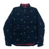 (designers) 2009 HYSTERIC GLAMOUR X KURT COBAIN ALL OVER SMILE EMBROIDERED DESIGN CORDUROY DOWN JACKET