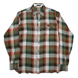 (vintage) 1980'S～ MADE IN KOREA ARROW Brigade MARVELLA SHADOW PLAID RAYON SHIRT AS IS