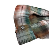 (vintage) 1980'S～ MADE IN KOREA ARROW Brigade MARVELLA SHADOW PLAID RAYON SHIRT AS IS