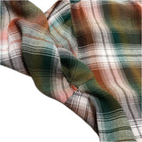 (vintage) 1980'S～ MADE IN KOREA ARROW Brigade MARVELLA SHADOW PLAID RAYON SHIRT AS IS