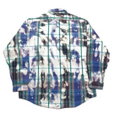 (boro) 1990'S～ UNKNOWN PLAID PATTERN BLEACHED HEAVY FLANNEL SHIRT