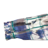 (boro) 1990'S～ UNKNOWN PLAID PATTERN BLEACHED HEAVY FLANNEL SHIRT