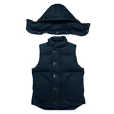 (designers) 2000'S～ NIGEL CABOURN US NAVY TYPE HOOKED DESIGN DOWN VEST WITH HOOD