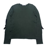 (designers) 1990'S～ MADE IN PORTUGAL SABOTAGE SLEEVE BELTED DESIGN LOGO PRINTED SHIRT