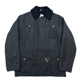(designers) 1997 GENERAL RESEARCH STRIPED WOOL MOTORCYCLE JACKET