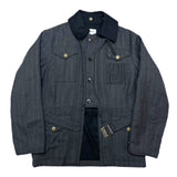 (designers) 1997 GENERAL RESEARCH STRIPED WOOL MOTORCYCLE JACKET