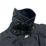 (designers) 1997 GENERAL RESEARCH STRIPED WOOL MOTORCYCLE JACKET