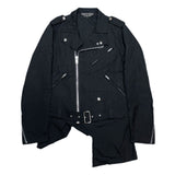 (designers) AD2015 MADE IN JAPAN COMME des GARCONS HOMME PLUS HEM DEFORMED DESIGN DOUBLE BREASTED COTTON BIKER JACKET