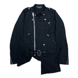 (designers) AD2015 MADE IN JAPAN COMME des GARCONS HOMME PLUS HEM DEFORMED DESIGN DOUBLE BREASTED COTTON BIKER JACKET