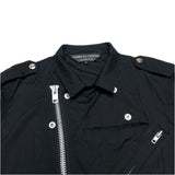 (designers) AD2015 MADE IN JAPAN COMME des GARCONS HOMME PLUS HEM DEFORMED DESIGN DOUBLE BREASTED COTTON BIKER JACKET