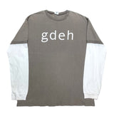 (designers) 2002 GOOD ENOUGH LAYERED STYLE LONG SLEEVE T-SHIRT WITH LOGO PRINT