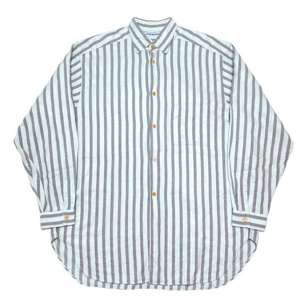 (DESIGNERS) 1990'S～ MADE IN JAPAN EMPORIO ARMANI STRIPED PATTERN SHIRT AS IS