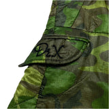 (designers) MADE IN USA DR.ROMANELLI REMAKE CAMOUFLAGE PATTERN QUILTED JACKET WITH CHAIN STITCH