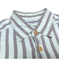 (DESIGNERS) 1990'S～ MADE IN JAPAN EMPORIO ARMANI STRIPED PATTERN SHIRT AS IS
