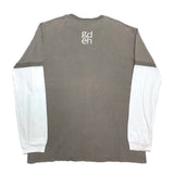 (designers) 2002 GOOD ENOUGH LAYERED STYLE LONG SLEEVE T-SHIRT WITH LOGO PRINT