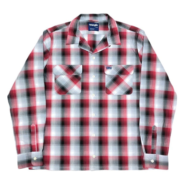 (VINTAGE) 2000'S～ WRANGLER SHADOW PALID LOOP COLLAR BOX SHIRT
