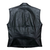 (designers) 2021 MADE IN ITALY MAISON MARGIELA MM6 FIVE ZIP LEATHER BIKER VEST