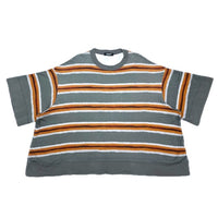 (DESIGNERS) 2000'S～ UNDER COVER STRIPED PATTERN WIDE WIDTH SHORT SLEEVE SWEAT SHIRT