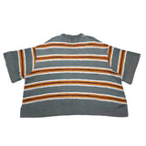 (DESIGNERS) 2000'S～ UNDER COVER STRIPED PATTERN WIDE WIDTH SHORT SLEEVE SWEAT SHIRT