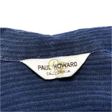 (vintage) 1960'S～ PAUL HOWARD STRIPED PATTERN RAYON 3 POINT FASTENING SHORT SLEEVE SHIRT