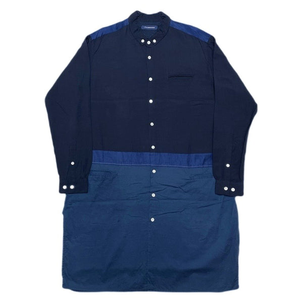 (DESIGNERS) MADE IN JAPAN John UNDERCOVER 3 MATERIAL PANELED LONG LENGTH SHIRT