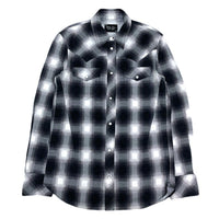 (DESIGNERS) 2000'S～ NUMBER NINE SHADOW PLAID WESTERN FLANNEL SHIRT WITH GUSSET