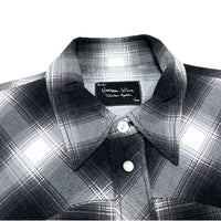 (DESIGNERS) 2000'S～ NUMBER NINE SHADOW PLAID WESTERN FLANNEL SHIRT WITH GUSSET