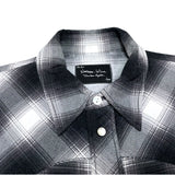 (DESIGNERS) 2000'S～ NUMBER NINE SHADOW PLAID WESTERN FLANNEL SHIRT WITH GUSSET