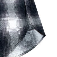 (DESIGNERS) 2000'S～ NUMBER NINE SHADOW PLAID WESTERN FLANNEL SHIRT WITH GUSSET