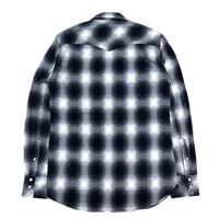 (DESIGNERS) 2000'S～ NUMBER NINE SHADOW PLAID WESTERN FLANNEL SHIRT WITH GUSSET