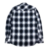 (DESIGNERS) 2000'S～ NUMBER NINE SHADOW PLAID WESTERN FLANNEL SHIRT WITH GUSSET
