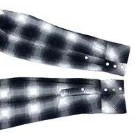 (DESIGNERS) 2000'S～ NUMBER NINE SHADOW PLAID WESTERN FLANNEL SHIRT WITH GUSSET