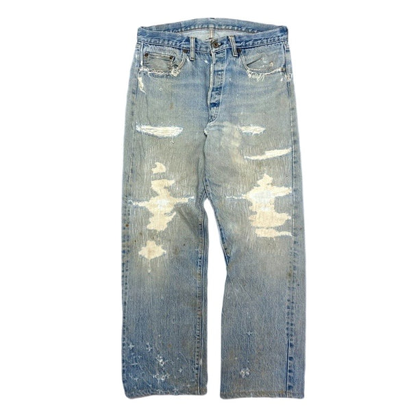 (VINTAGE) 1970'S～ Levi's 501 66 SINGLE DISTRESSED DENIM PANTS