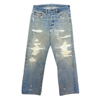 (VINTAGE) 1970'S～ Levi's 501 66 SINGLE DISTRESSED DENIM PANTS