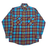 (vintage) 1990'S～ FIVE BROTHER PLAID PATTERN HEAVY FLANNEL SHIRT