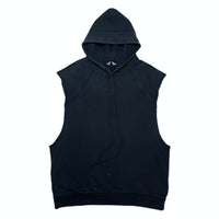 (DESIGNERS) UNUSED SLEEVE CUTOFF BIG HOODIE SWEAT SHIRT VEST