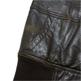 (designers) 1980'S～ MR.JUNKO by JUNKO KOSHINO DIAGONAL ZIP, BUTTON STYLE LAME LEATHER BOMBER JACKET